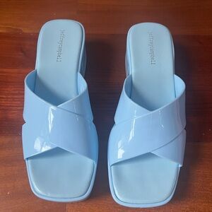 JEFFREY CAMPBELL blue heeled sandals